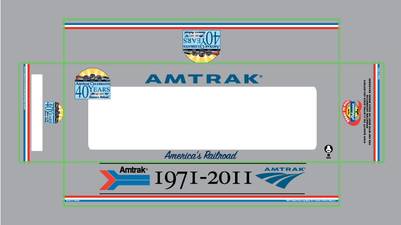 Amtrak 40th Anniversary Packaging